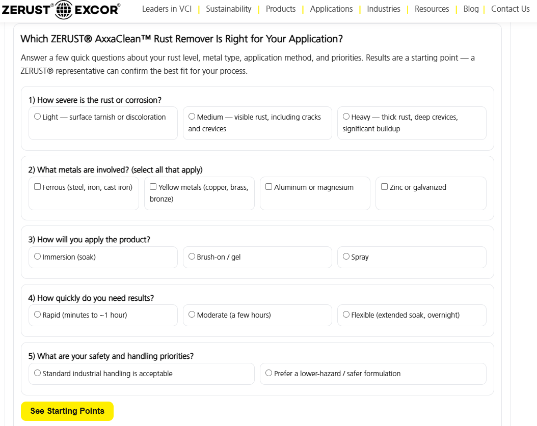 Product Recommendation Quiz